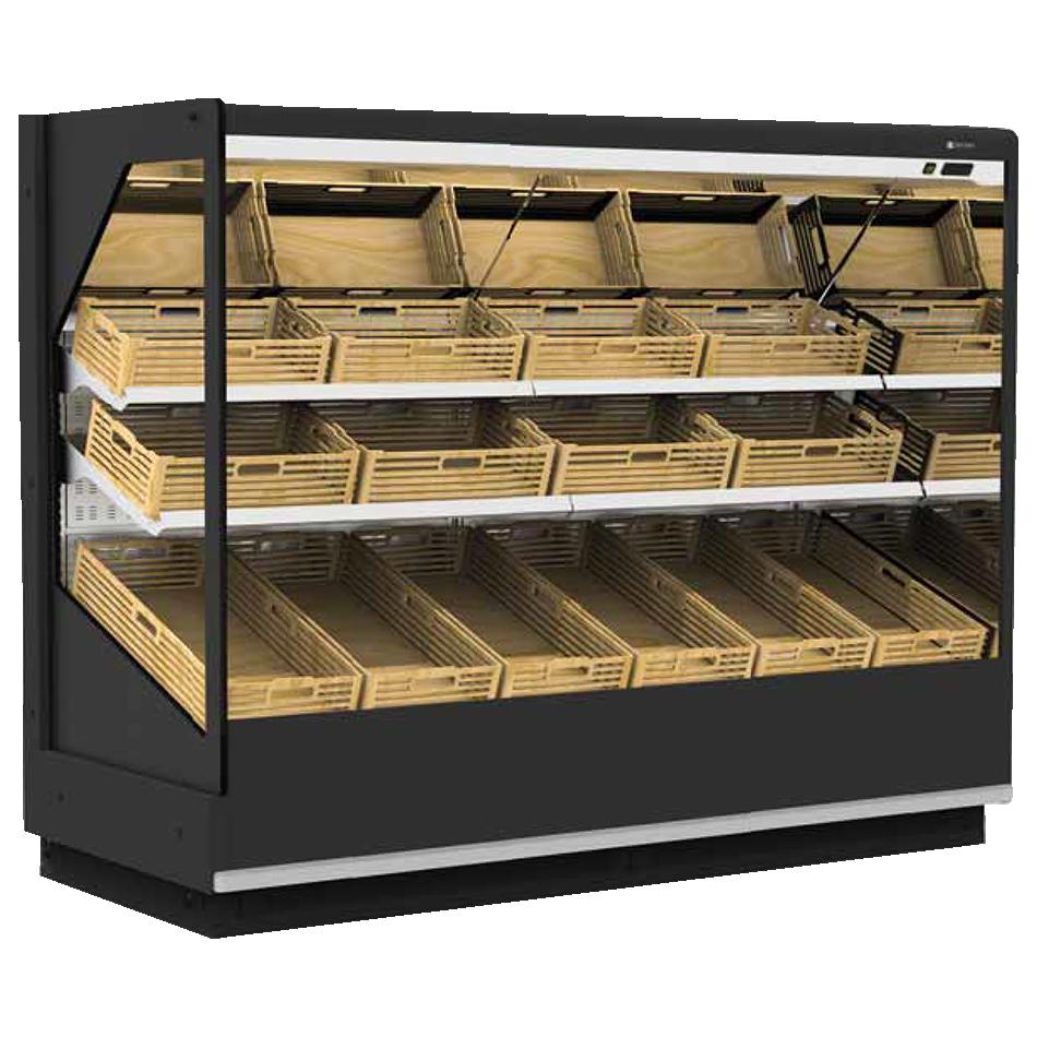 Open Merchandiser Vegetable Cooler Supermarket Produce Refrigerator
